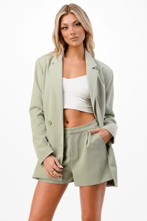 Light Green Tailored Shorts
