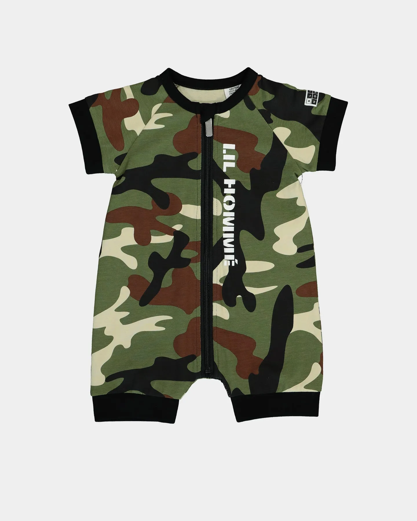 Lil Homme Infant Woodland Camo Summer Suit Woodland Camo
