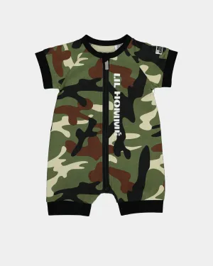 Lil Homme Infant Woodland Camo Summer Suit Woodland Camo