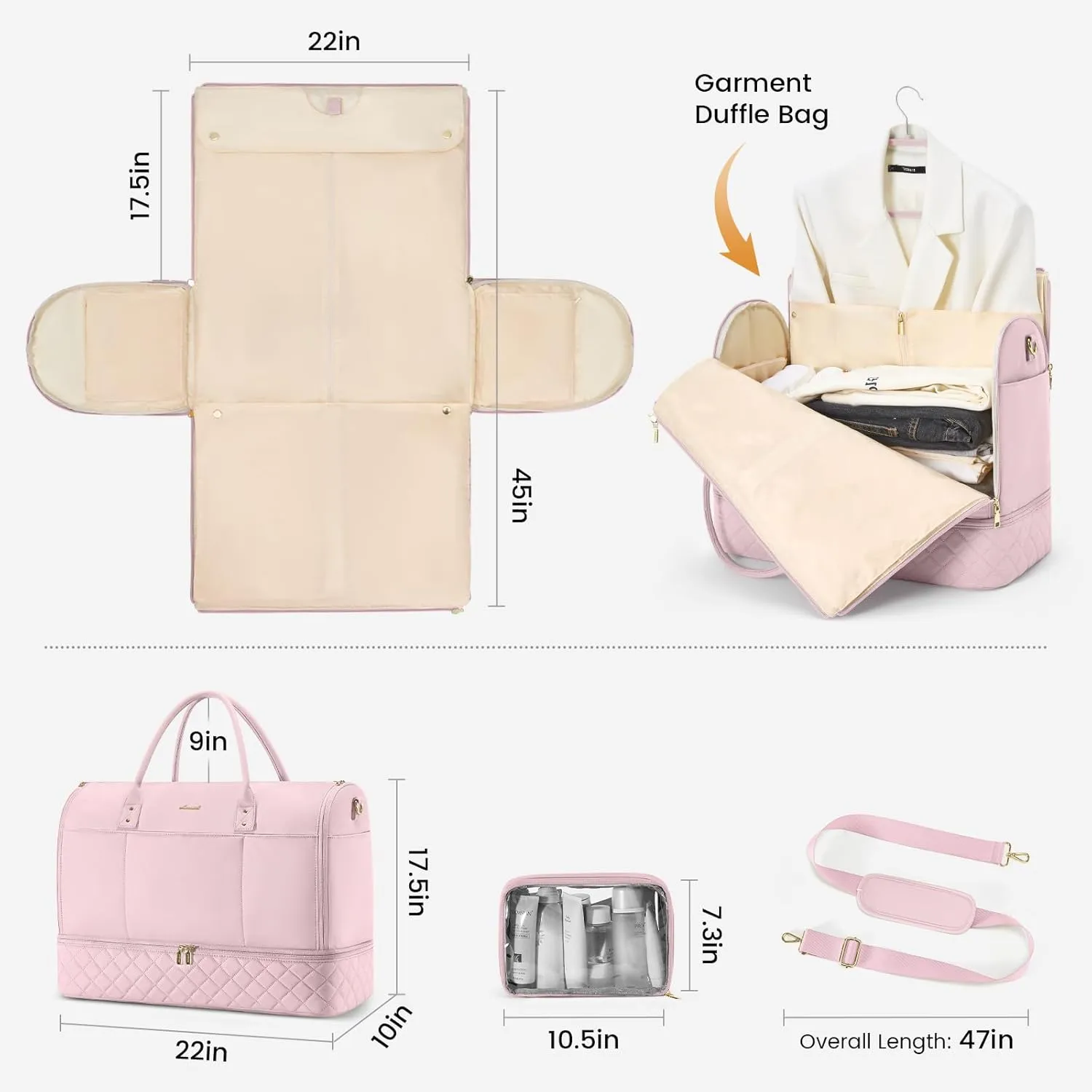 LOVEVOOK Travel Garment Bag for women