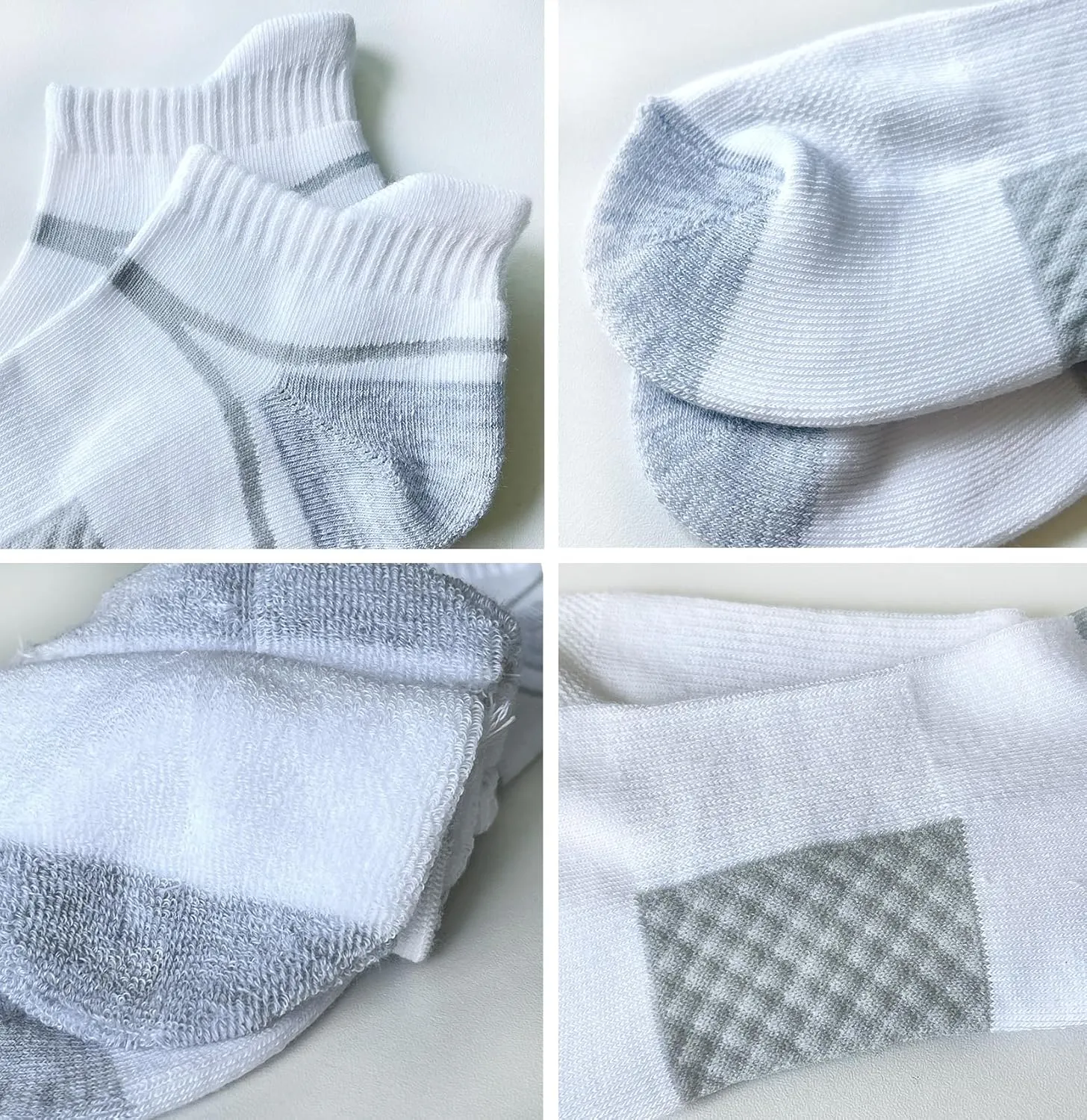Men's Athletic Cushioned Ankle Socks Comfort Wicking Anti-Blister Running Sock 5 Pairs