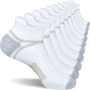 Men's Athletic Cushioned Ankle Socks Comfort Wicking Anti-Blister Running Sock 5 Pairs