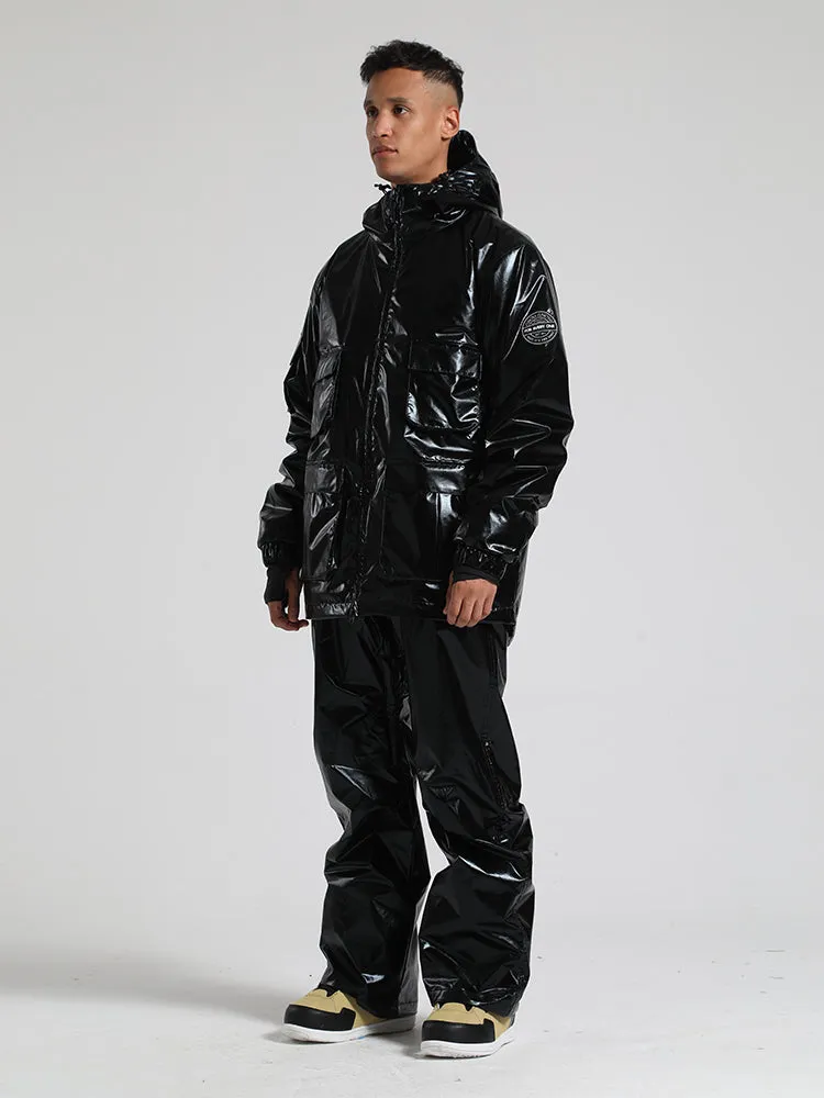 Men's Black Dazzling Ski Suit