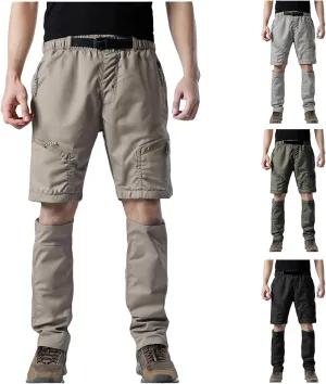 Men's Convertible Hiking Pants Quick Dry Zip Off Trouser Lightweight Breathable Cargo Pant for Outdoor Fishing Travel