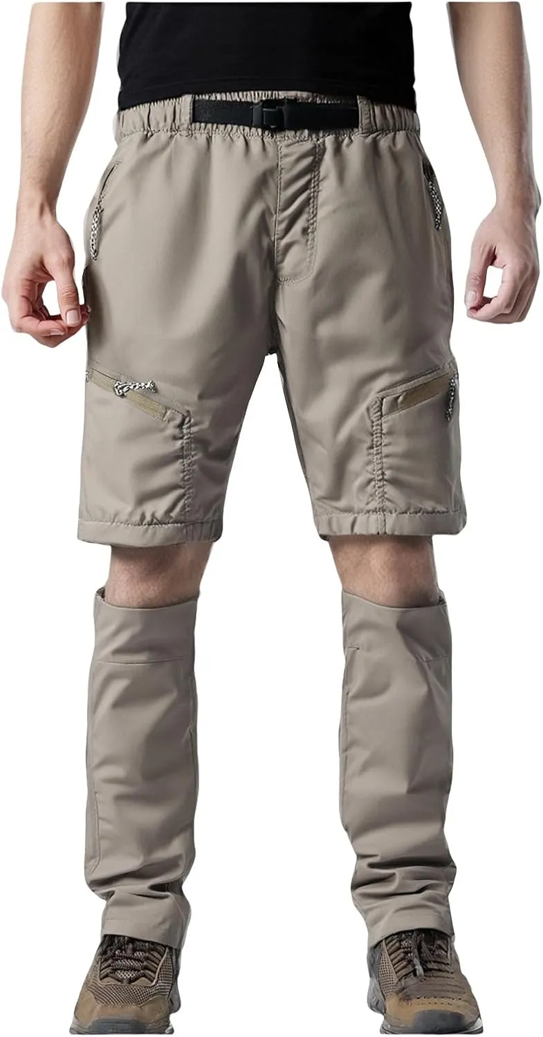 Men's Convertible Hiking Pants Quick Dry Zip Off Trouser Lightweight Breathable Cargo Pant for Outdoor Fishing Travel