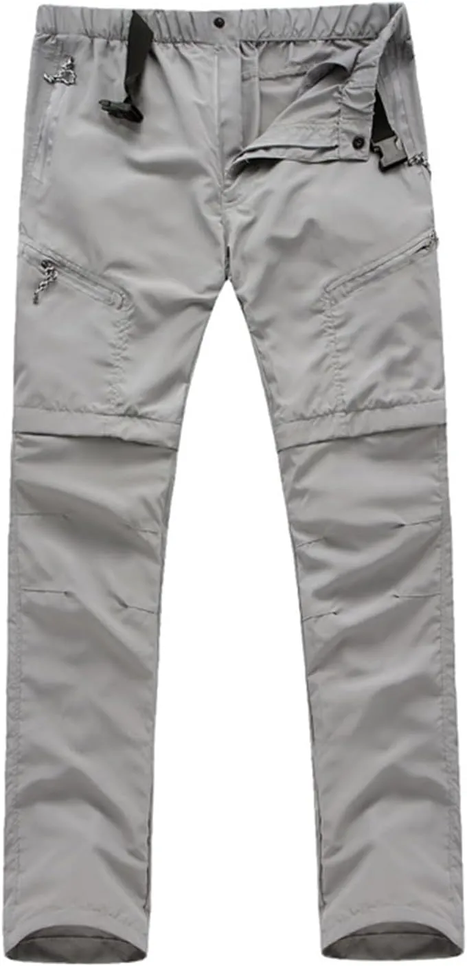 Men's Convertible Hiking Pants Quick Dry Zip Off Trouser Lightweight Breathable Cargo Pant for Outdoor Fishing Travel