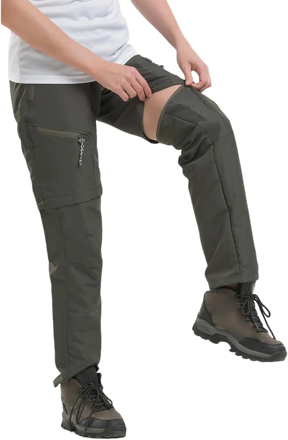 Men's Convertible Hiking Pants Quick Dry Zip Off Trouser Lightweight Breathable Cargo Pant for Outdoor Fishing Travel