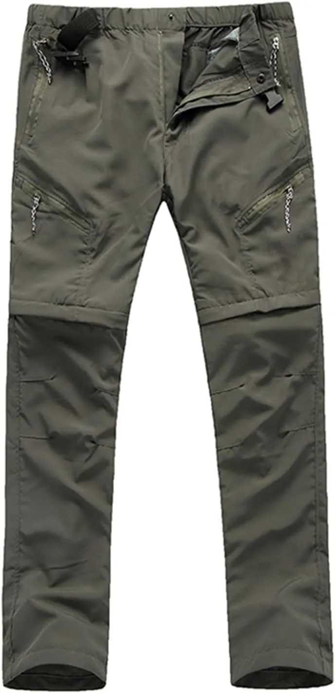 Men's Convertible Hiking Pants Quick Dry Zip Off Trouser Lightweight Breathable Cargo Pant for Outdoor Fishing Travel