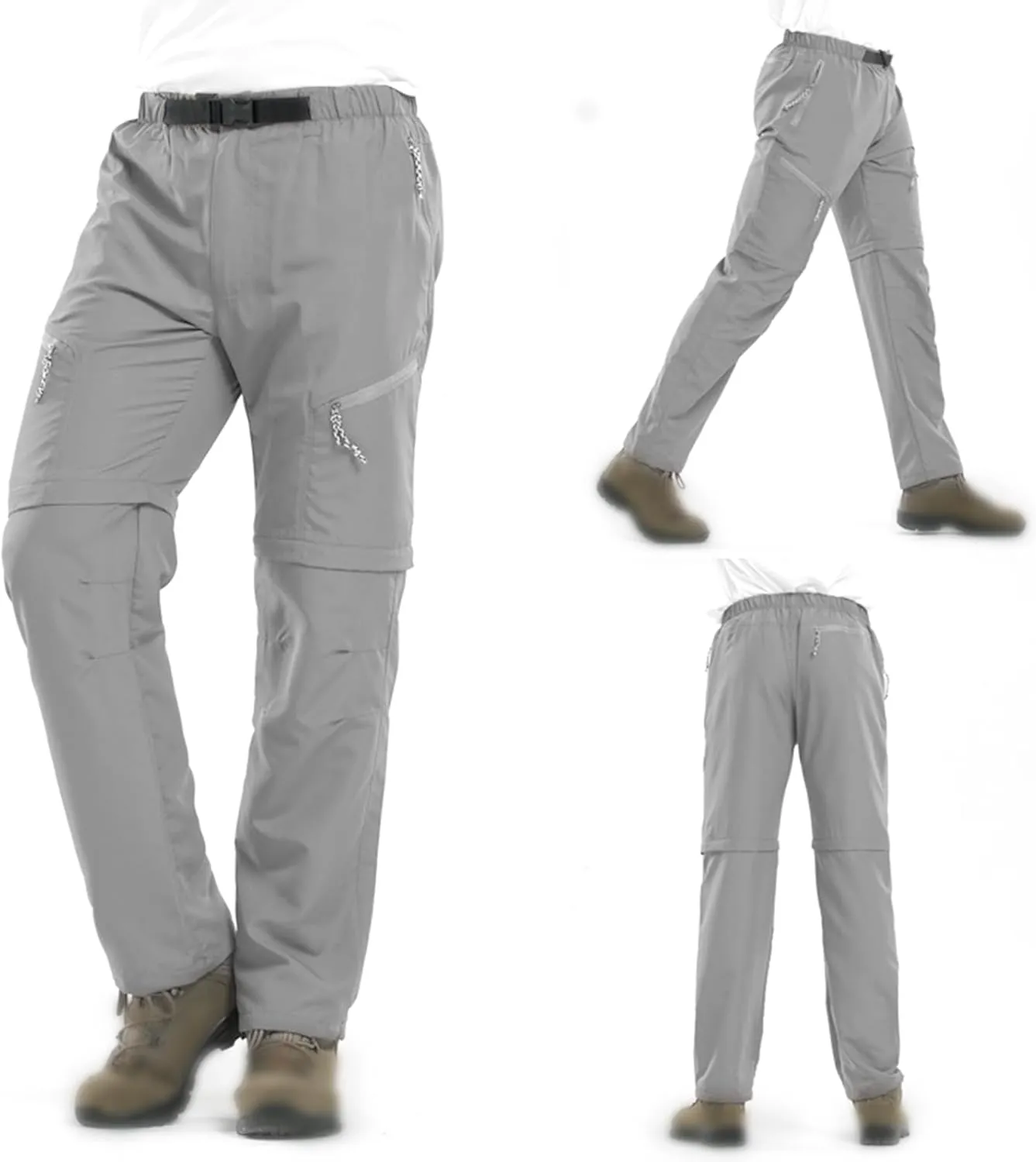 Men's Convertible Hiking Pants Quick Dry Zip Off Trouser Lightweight Breathable Cargo Pant for Outdoor Fishing Travel