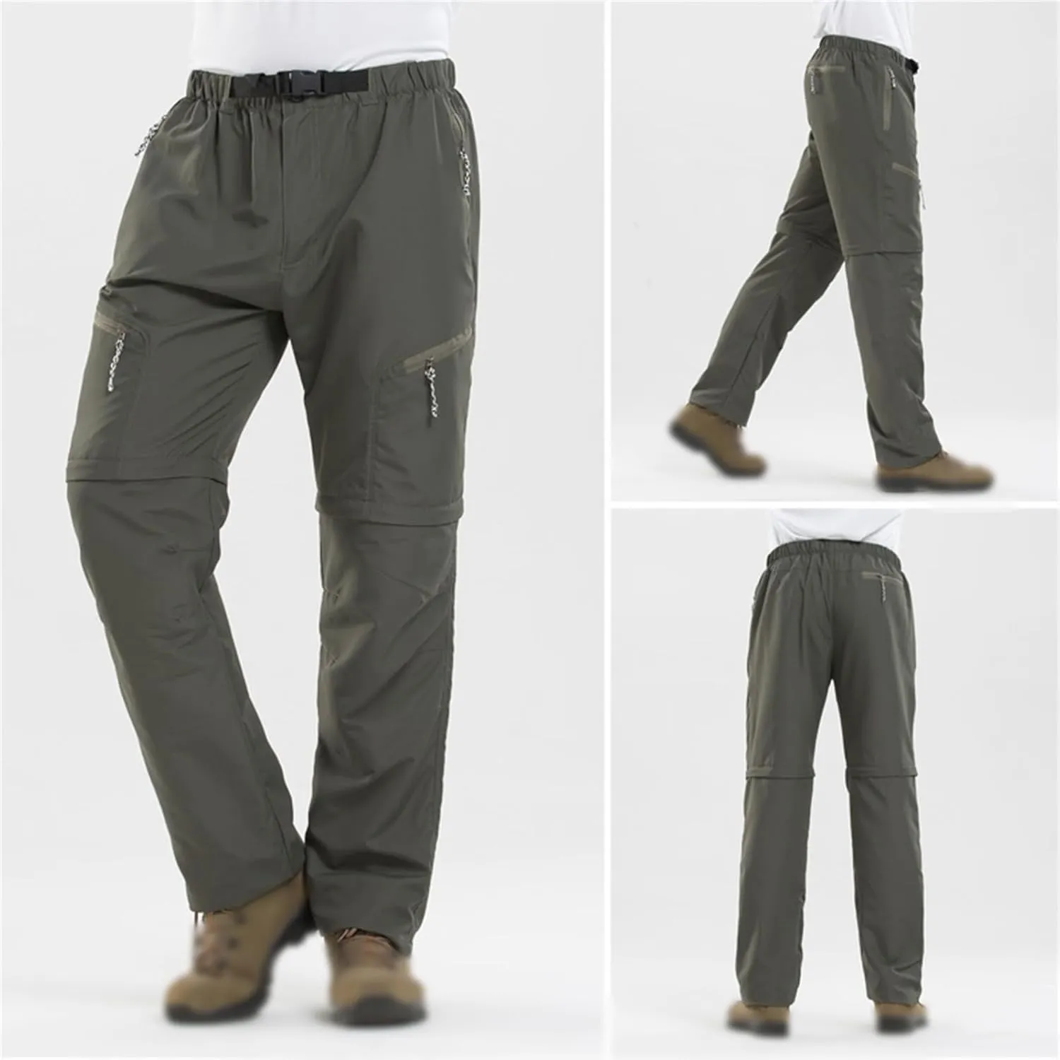 Men's Convertible Hiking Pants Quick Dry Zip Off Trouser Lightweight Breathable Cargo Pant for Outdoor Fishing Travel