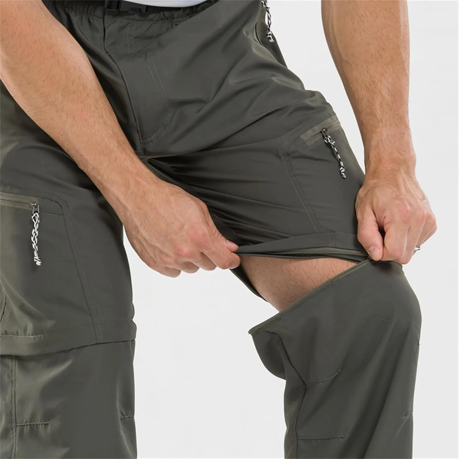 Men's Convertible Hiking Pants Quick Dry Zip Off Trouser Lightweight Breathable Cargo Pant for Outdoor Fishing Travel