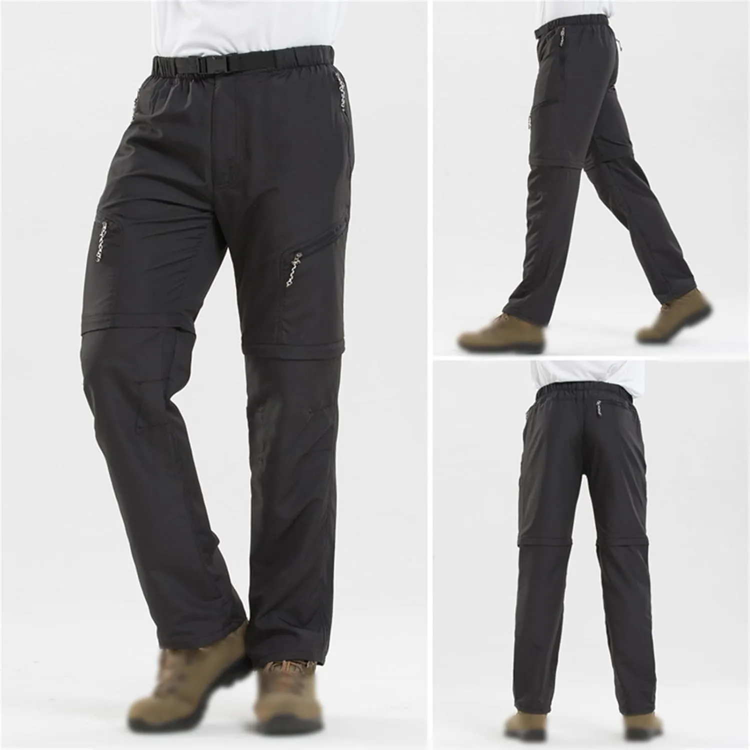 Men's Convertible Hiking Pants Quick Dry Zip Off Trouser Lightweight Breathable Cargo Pant for Outdoor Fishing Travel