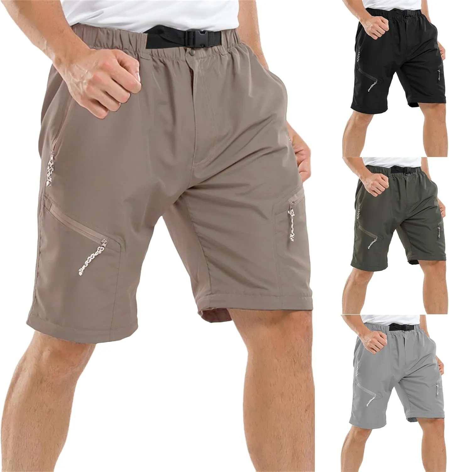 Men's Convertible Hiking Pants Quick Dry Zip Off Trouser Lightweight Breathable Cargo Pant for Outdoor Fishing Travel
