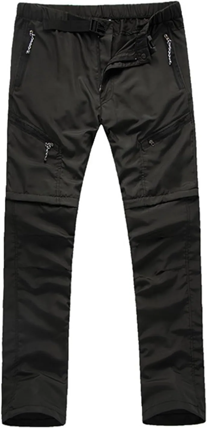 Men's Convertible Hiking Pants Quick Dry Zip Off Trouser Lightweight Breathable Cargo Pant for Outdoor Fishing Travel