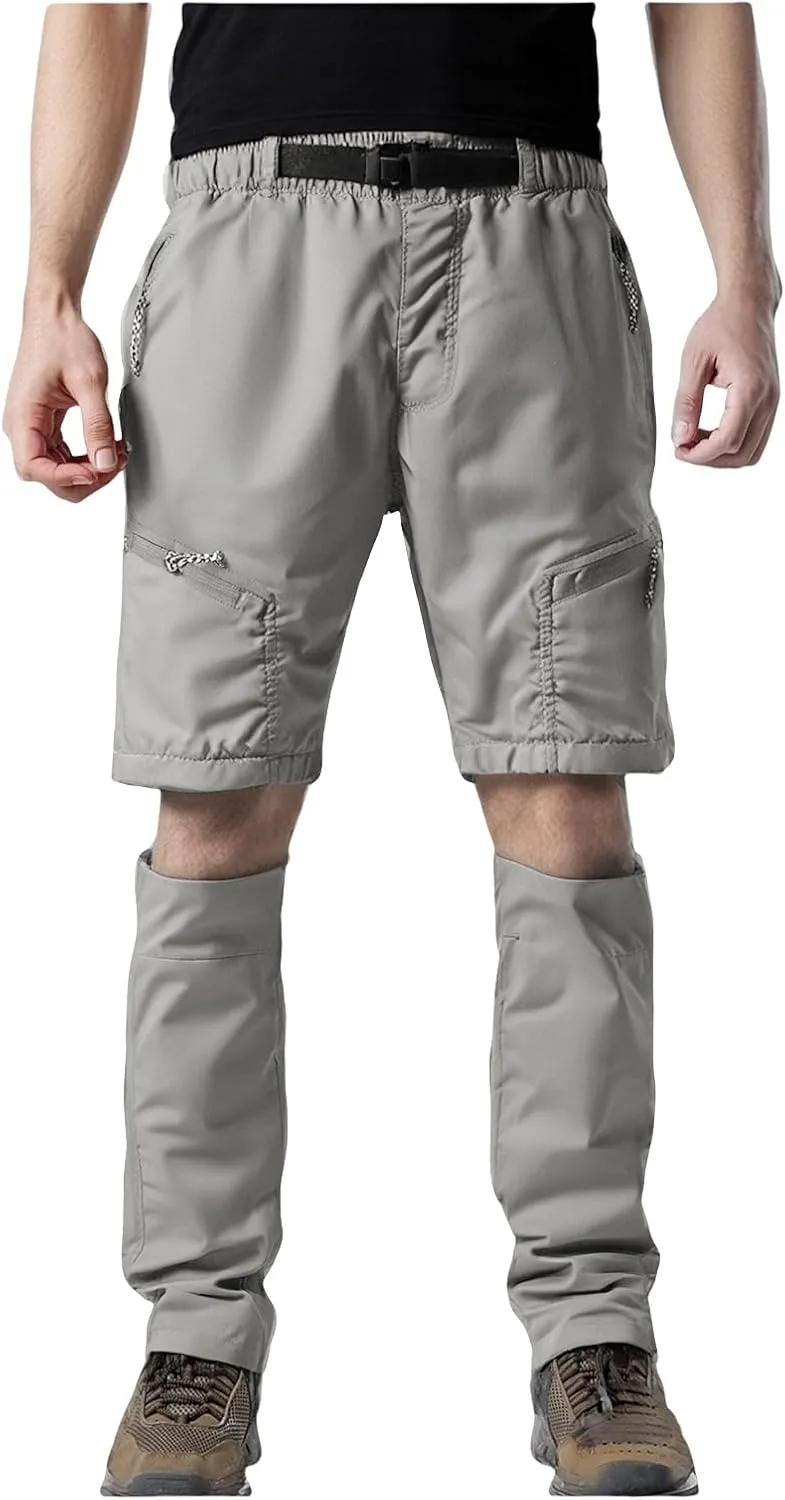 Men's Convertible Hiking Pants Quick Dry Zip Off Trouser Lightweight Breathable Cargo Pant for Outdoor Fishing Travel