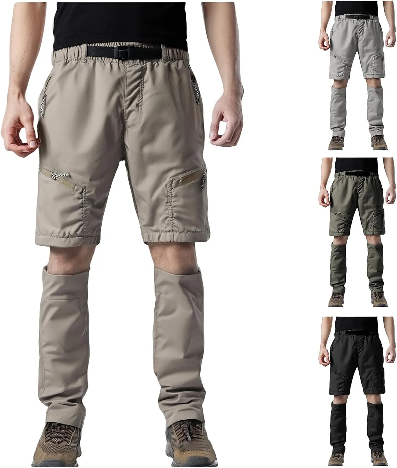 Men's Convertible Hiking Pants Quick Dry Zip Off Trouser Lightweight Breathable Cargo Pant for Outdoor Fishing Travel