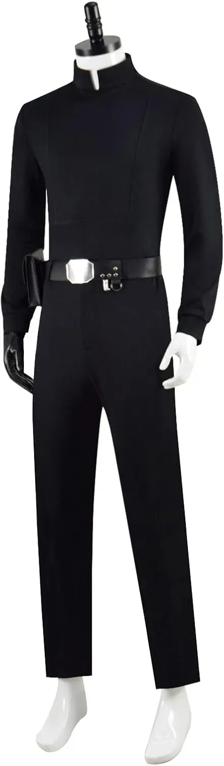 Mens Jedi Outfit Luke Skywalker Cosplay Costume Battle Front Halloween Uniform Suit T-shirt Trousers with Gloves