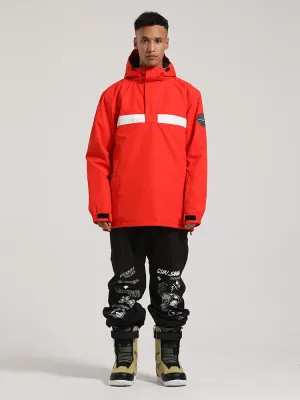 Men's Red Pullover Ski Suit