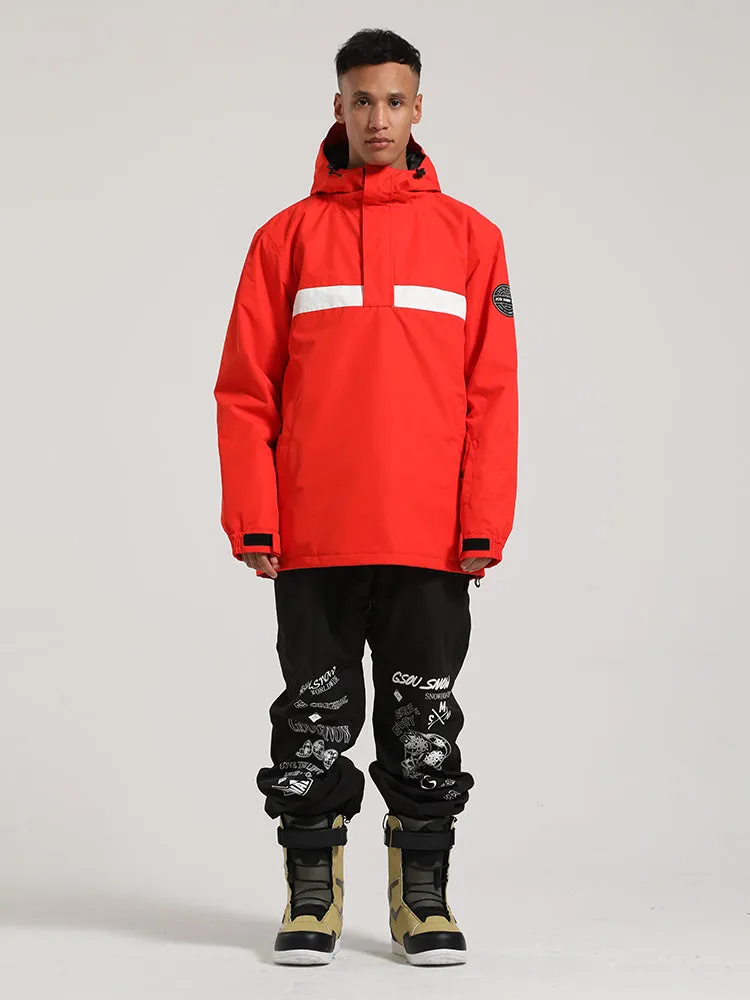 Men's Red Pullover Ski Suit