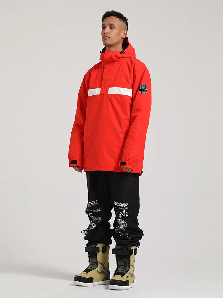 Men's Red Pullover Ski Suit