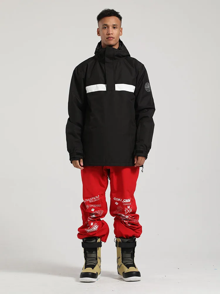 Men's Red Pullover Ski Suit