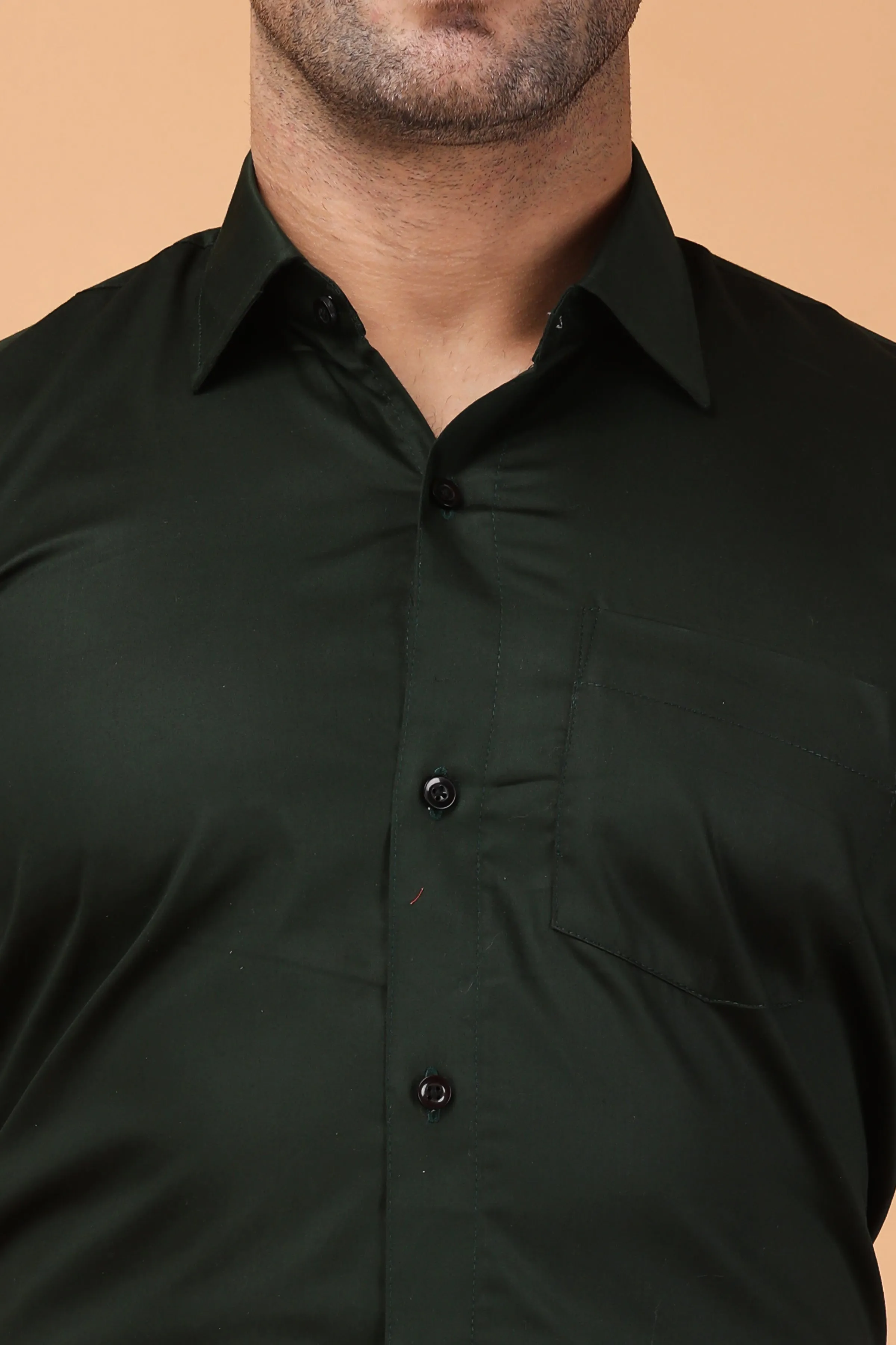 Midnight Fern Solid Cotton Shirt