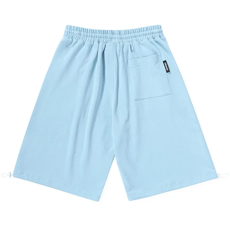 Minimalist Logo Print Cotton Sporty Shorts