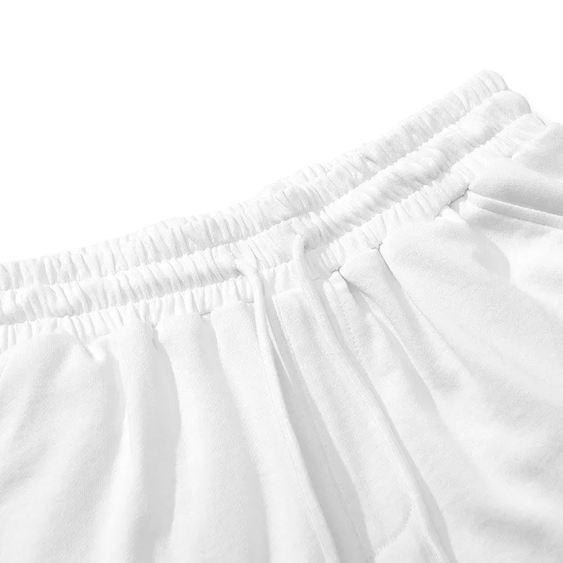 Minimalist Logo Print Cotton Sporty Shorts