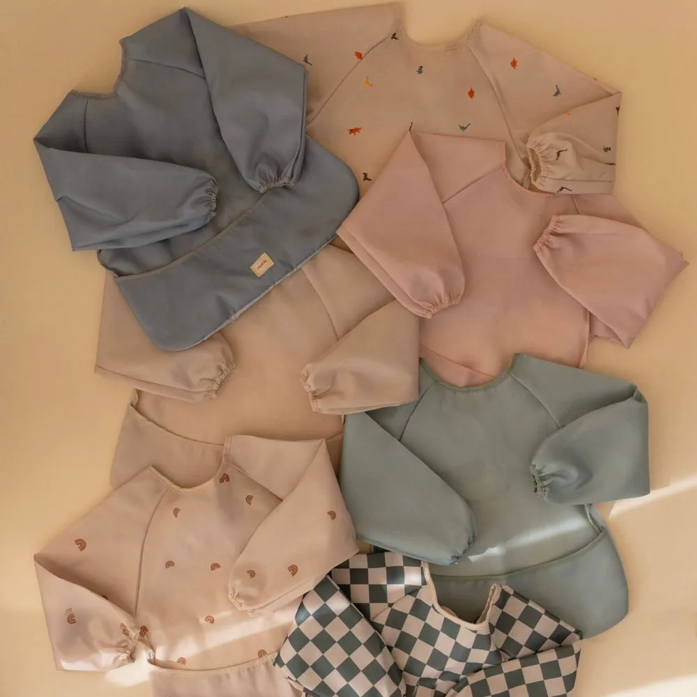 Mushie Long Sleeve Bib - Rainbows