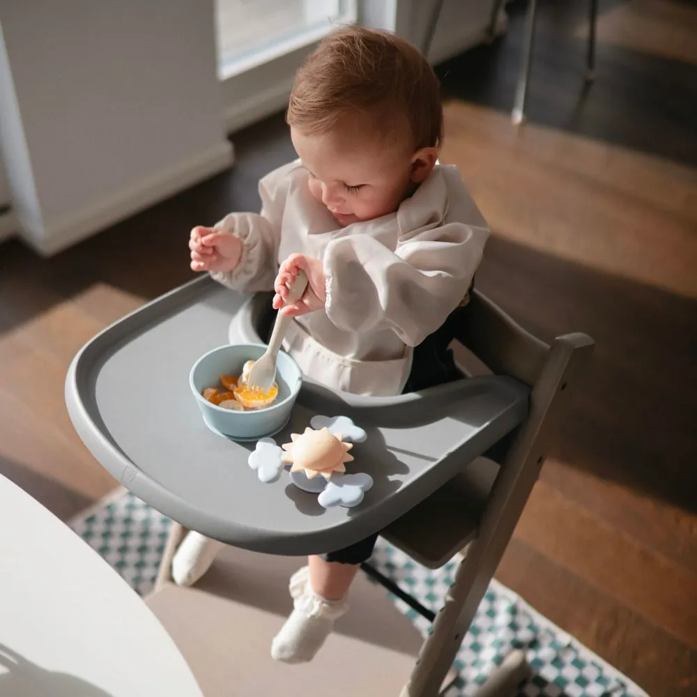 Mushie Long Sleeve Bib - Roman Green