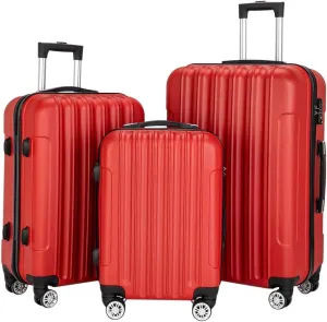 MYTUNES 3-in-1 Multifunctional Large Capacity Traveling Storage Suitcase Luggage Set Red