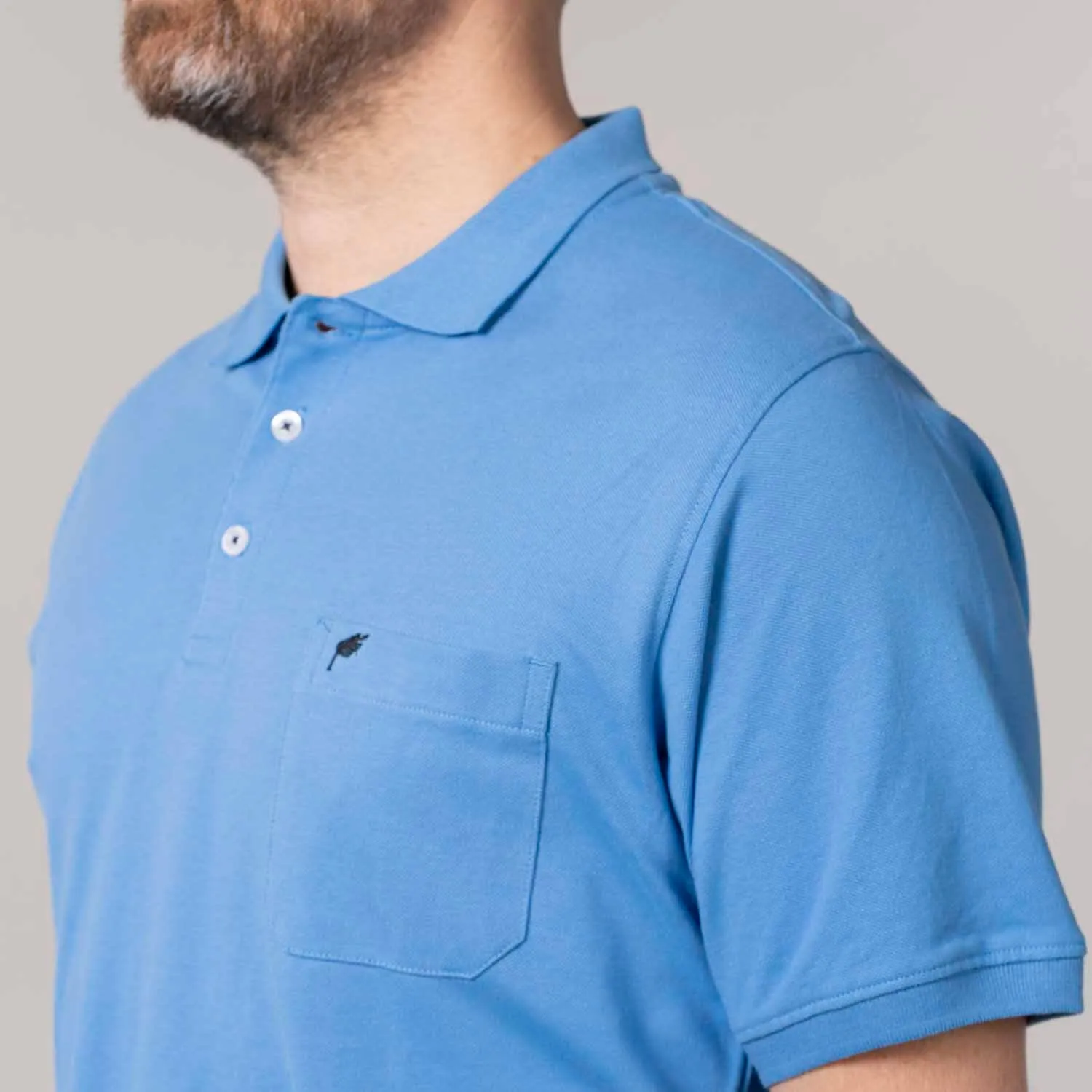Niels Short-sleeve Polo Topaz Blue