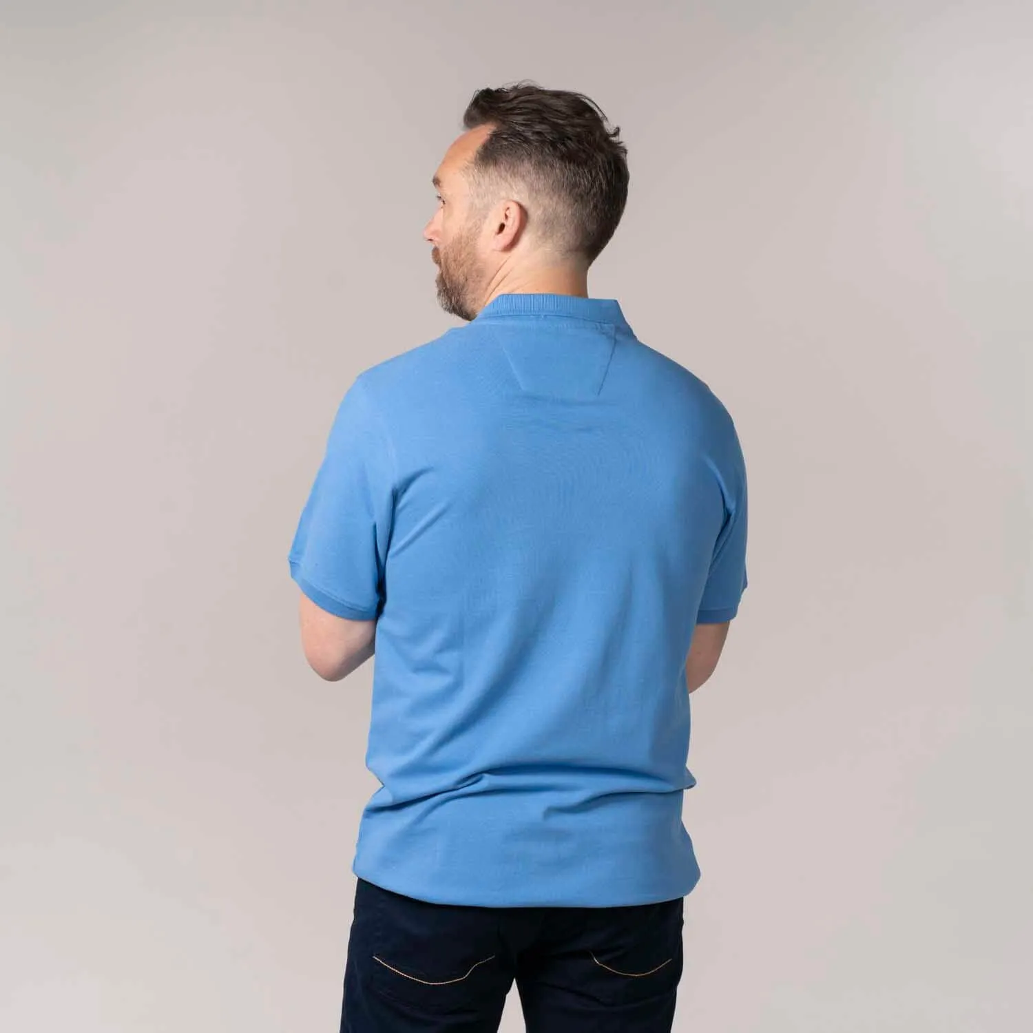 Niels Short-sleeve Polo Topaz Blue
