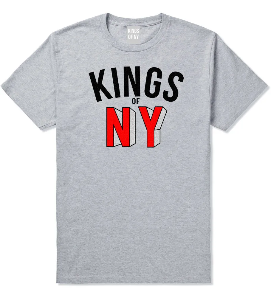 NY Red Block Letter Printed T-Shirt