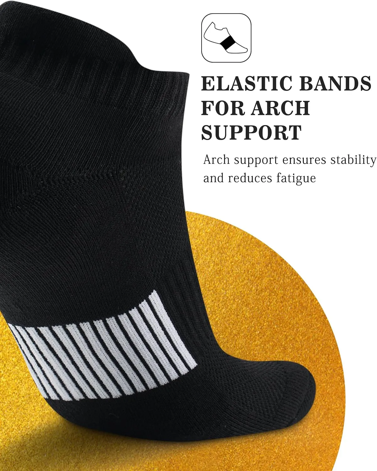 OGW Running/Hiking/Athletics Ankle Socks for Women 5/6 Pack- Thick Cushioned Sock with Arch Support and Moisture-Wicking