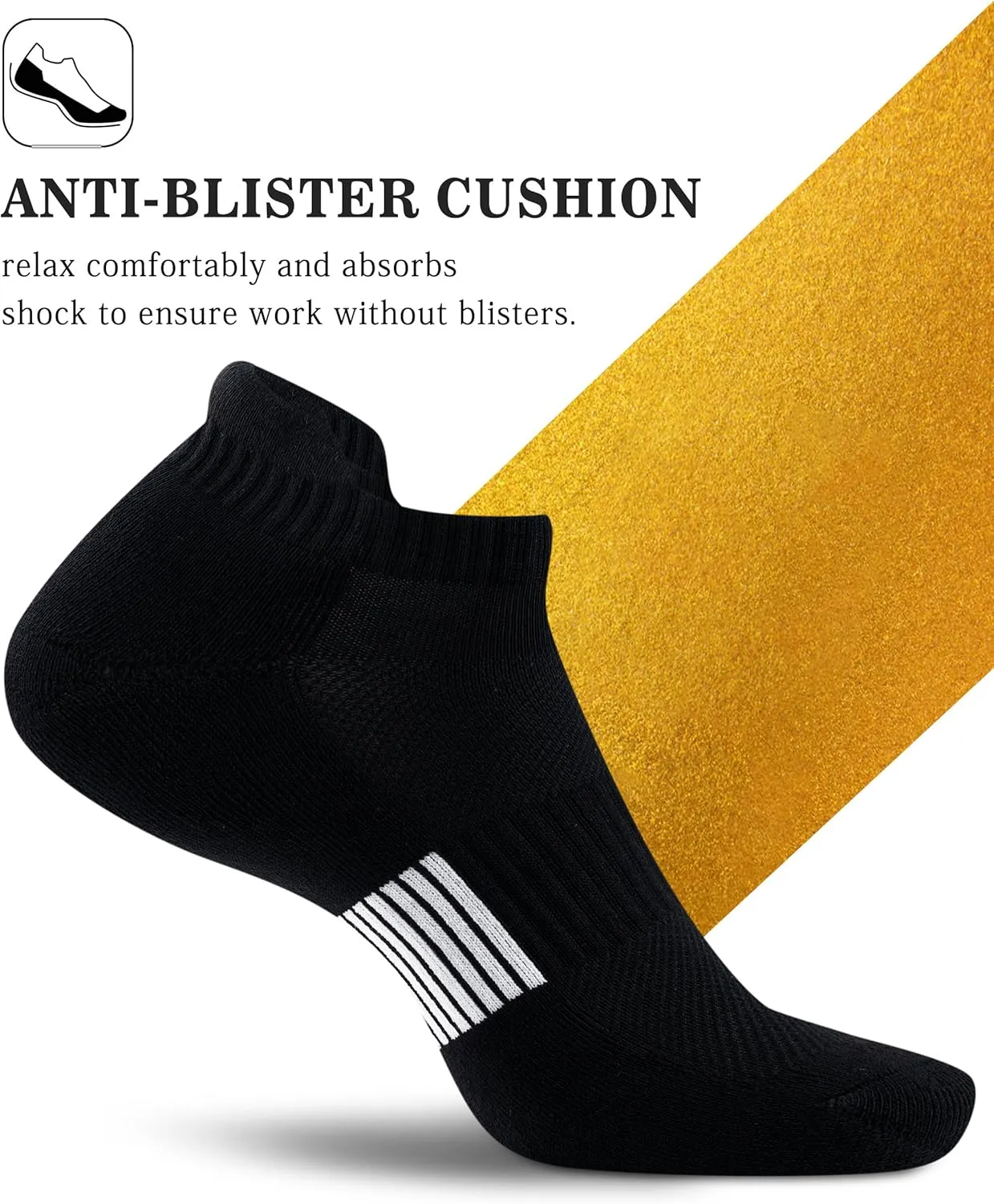 OGW Running/Hiking/Athletics Ankle Socks for Women 5/6 Pack- Thick Cushioned Sock with Arch Support and Moisture-Wicking
