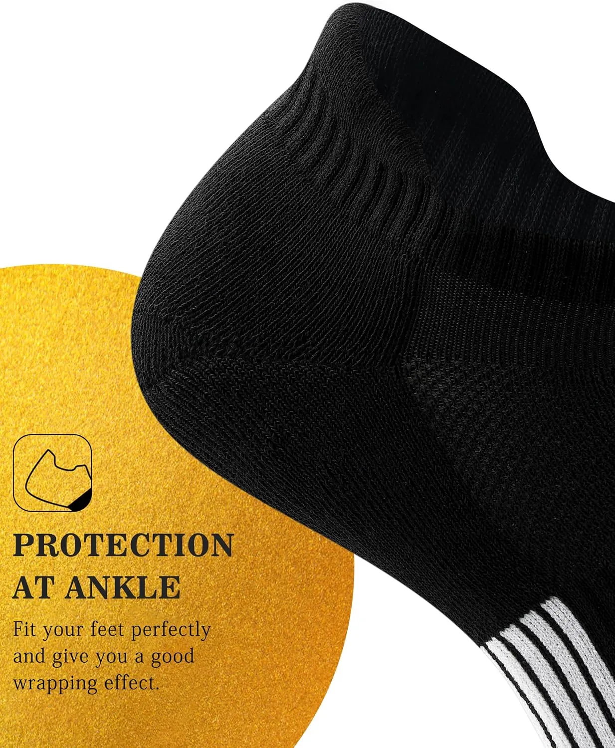 OGW Running/Hiking/Athletics Ankle Socks for Women 5/6 Pack- Thick Cushioned Sock with Arch Support and Moisture-Wicking
