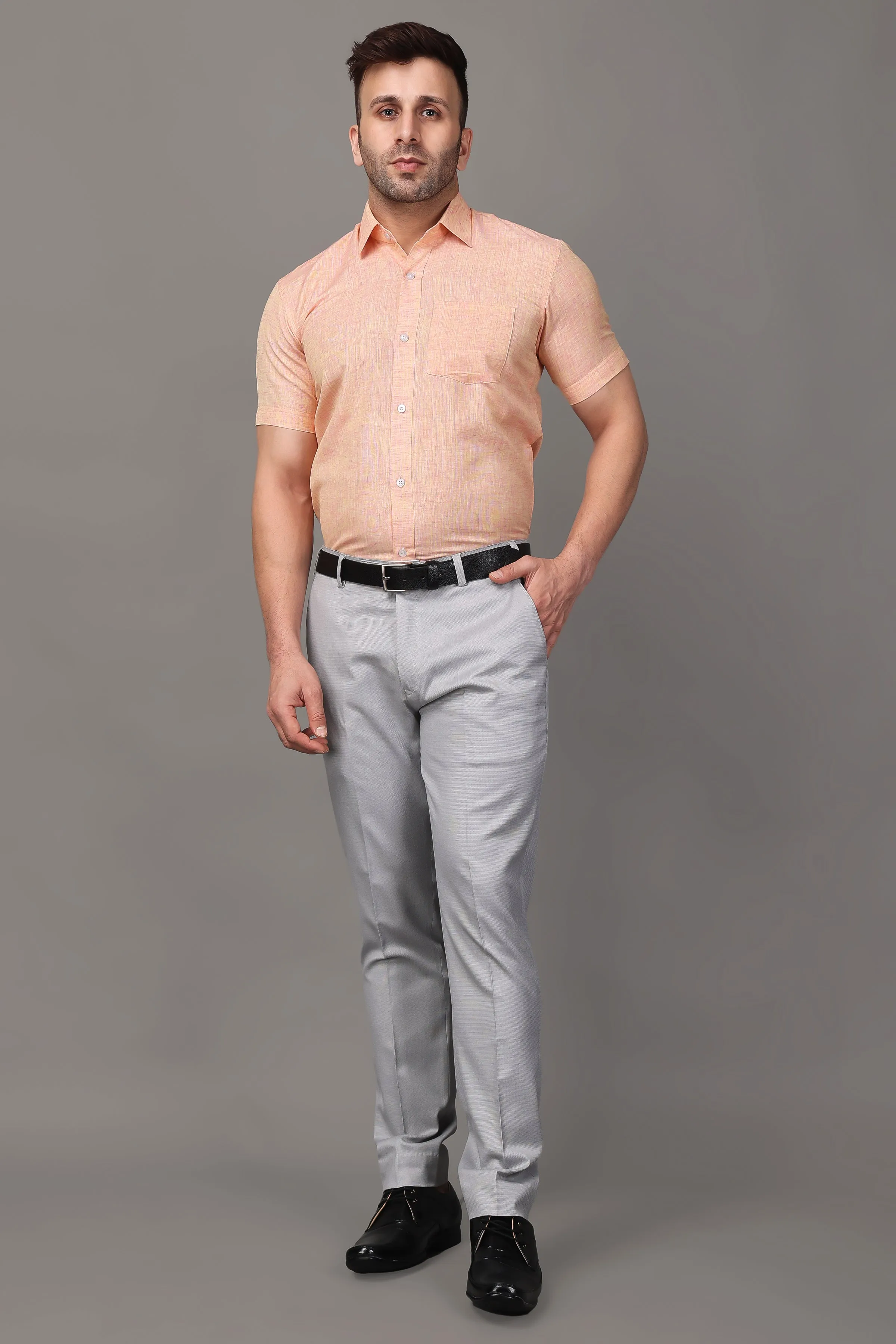 Peach Cotton Shirt