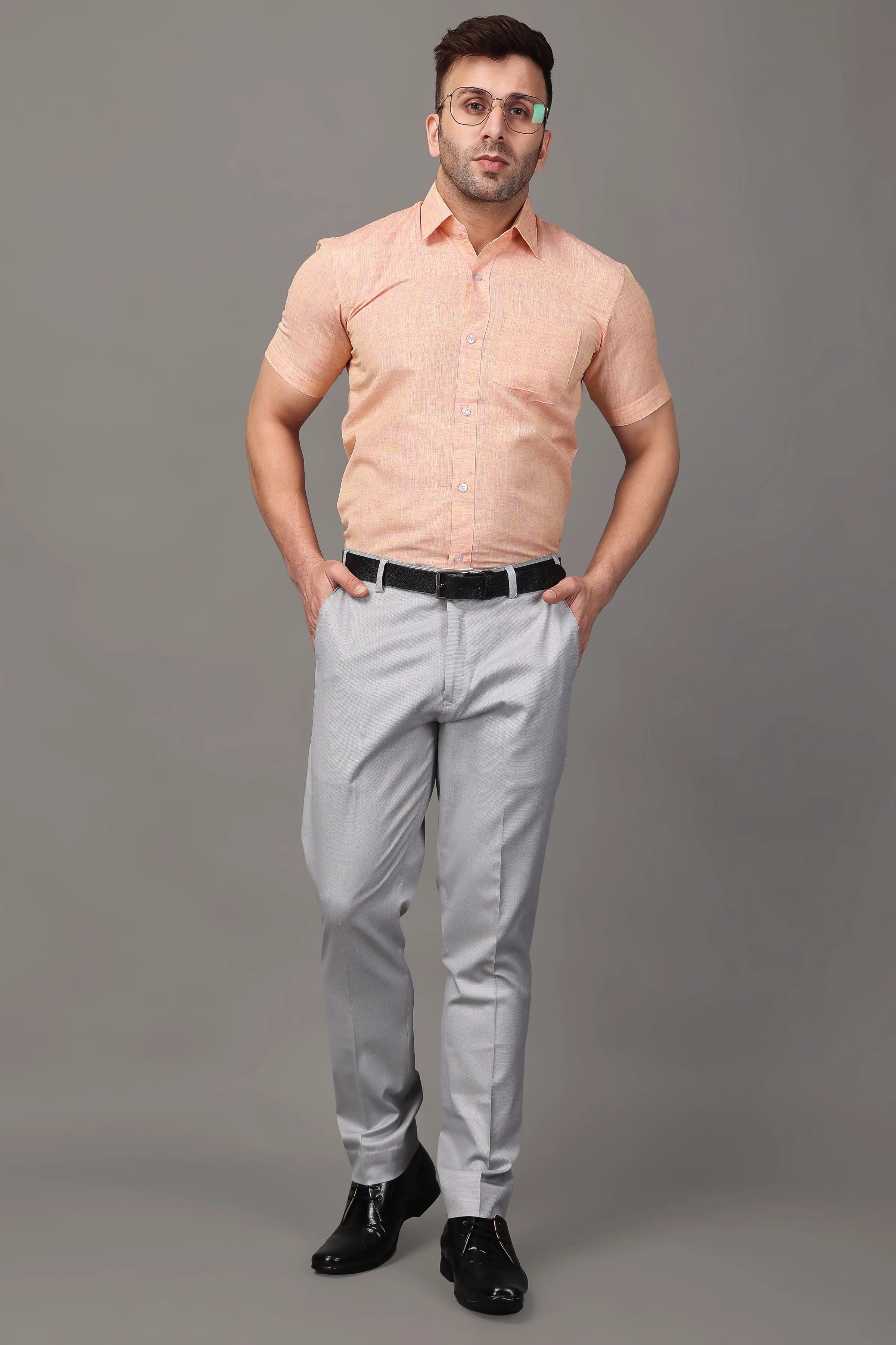 Peach Cotton Shirt