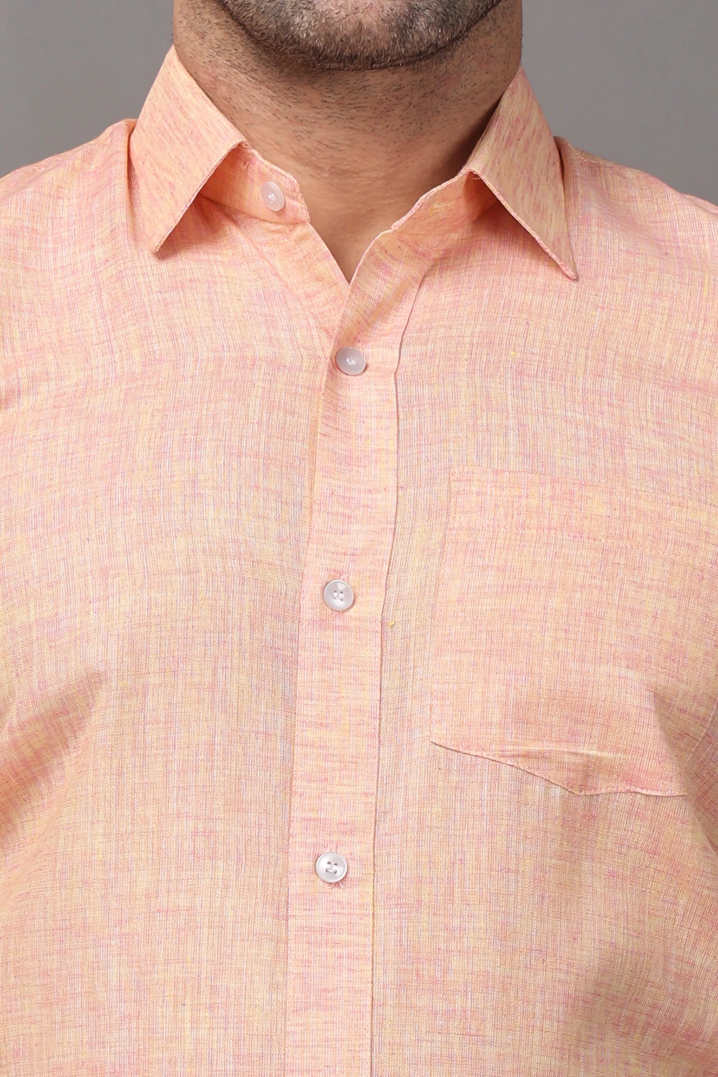 Peach Cotton Shirt