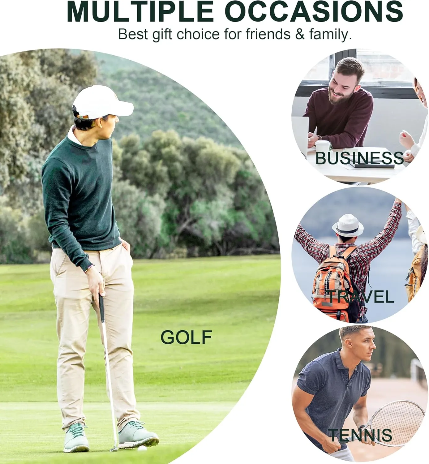 Polo Shirts for Men Long and Short Sleeve  Recycled Outstanding Print Dry Fit Performance Mens Golf Polo Shirts