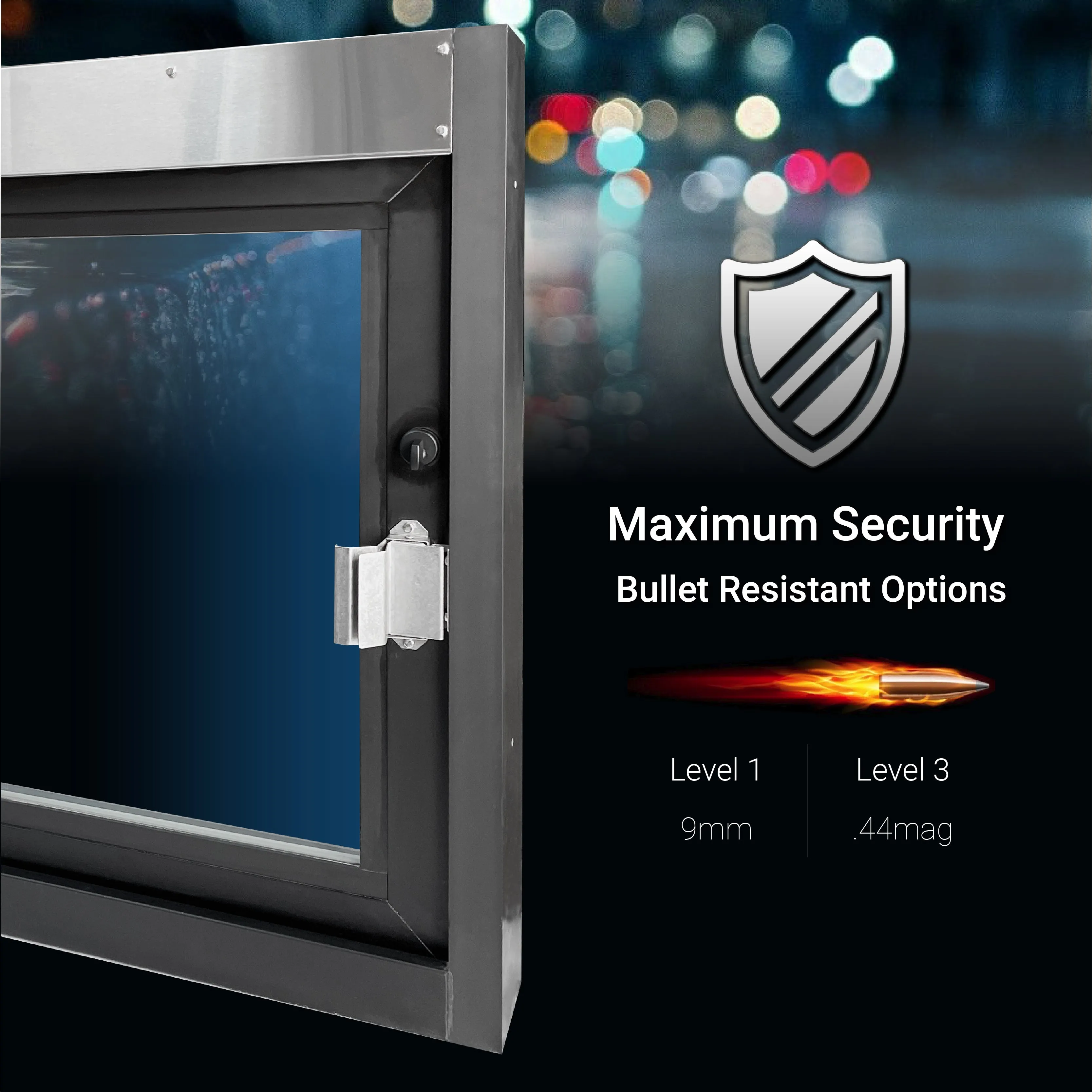Quikserv Self Closing Drive-Thru Slider Window | Multiple Sizes and Glass Options