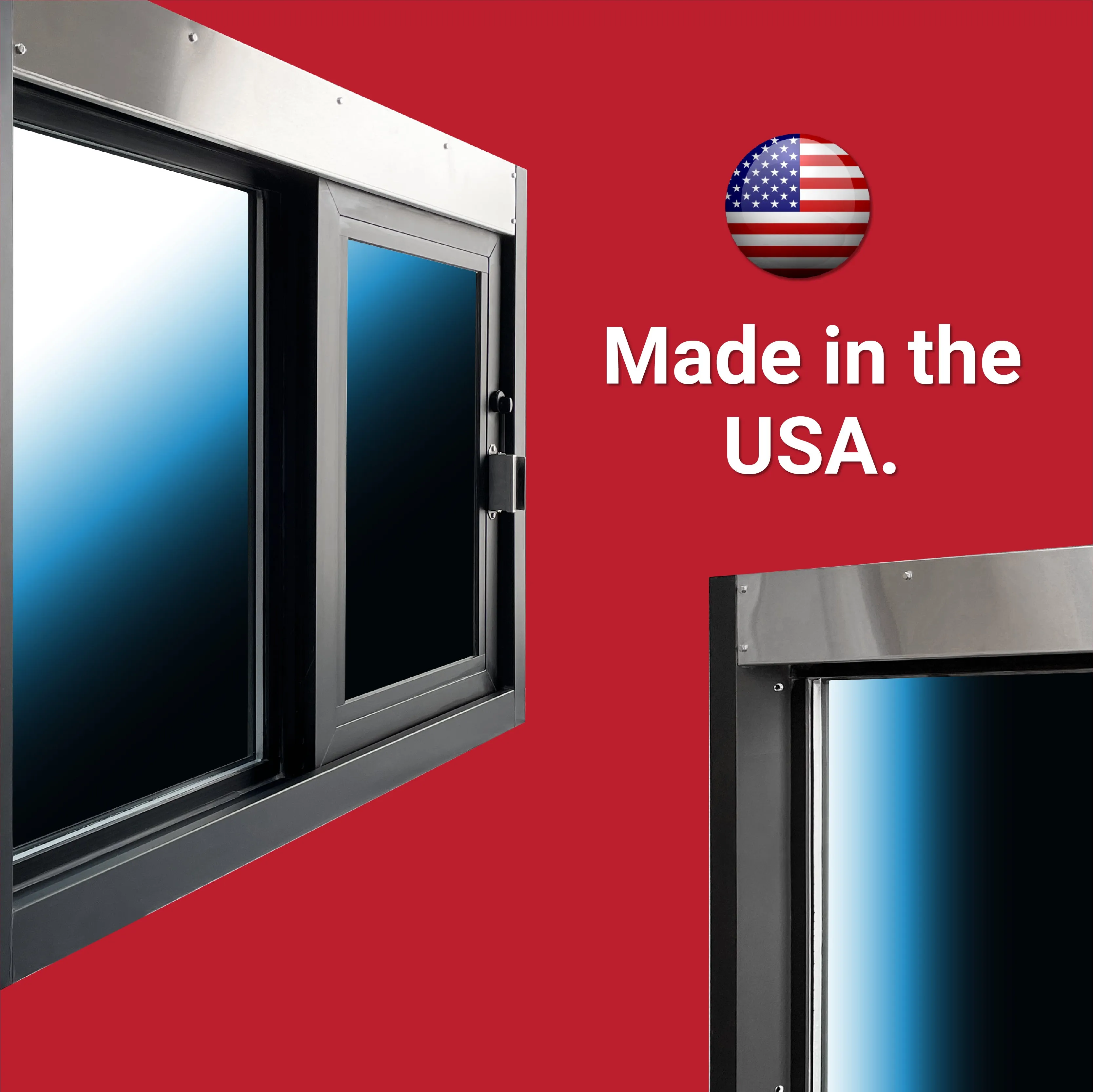 Quikserv Self Closing Drive-Thru Slider Window | Multiple Sizes and Glass Options
