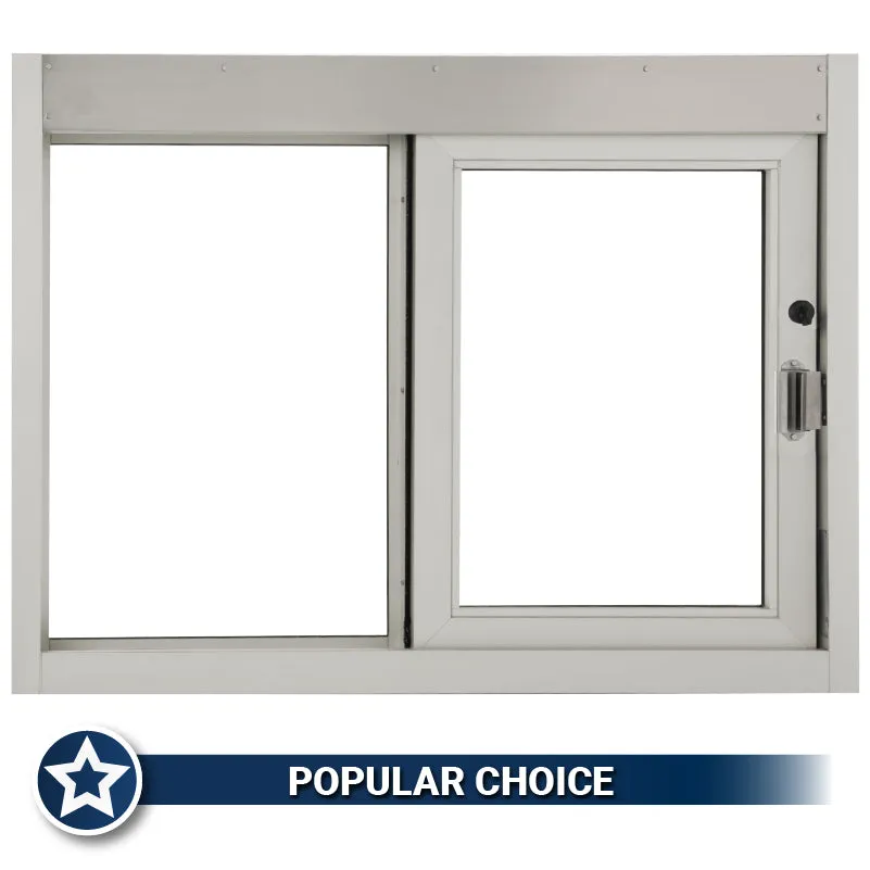 Quikserv Self Closing Drive-Thru Slider Window | Multiple Sizes and Glass Options