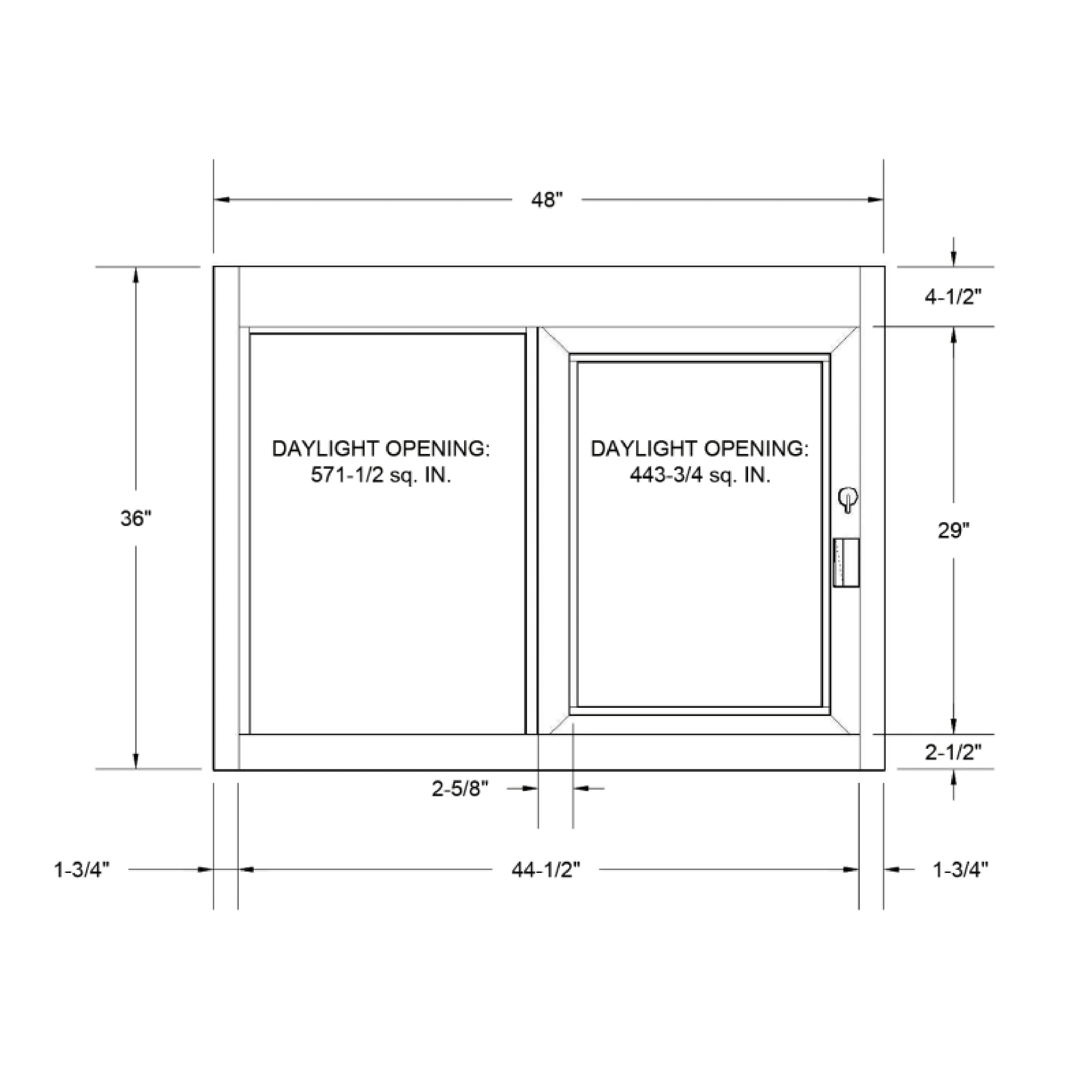 Quikserv Self Closing Drive-Thru Slider Window | Multiple Sizes and Glass Options