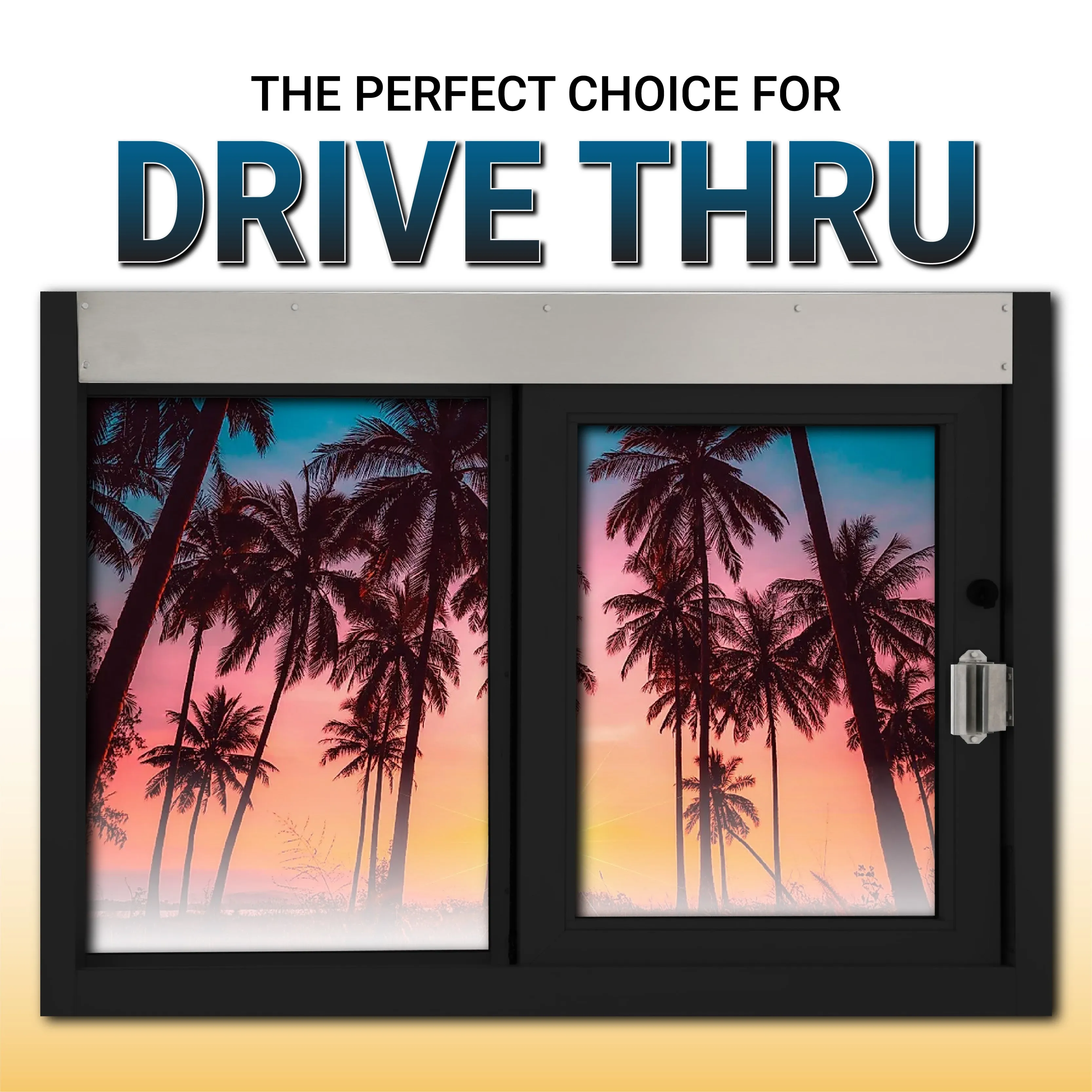 Quikserv Self Closing Drive-Thru Slider Window | Multiple Sizes and Glass Options
