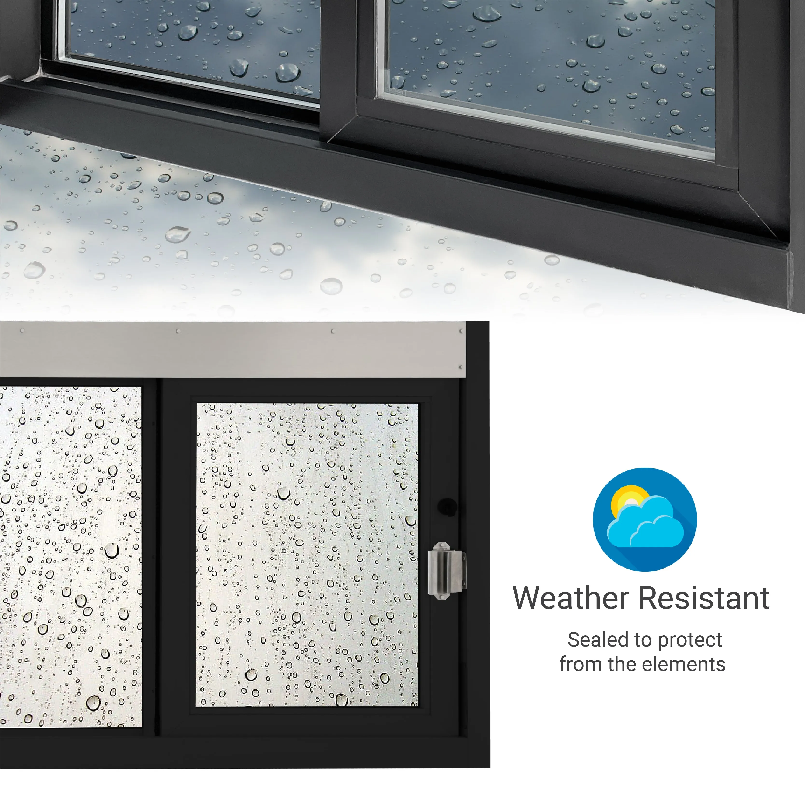 Quikserv Self Closing Drive-Thru Slider Window | Multiple Sizes and Glass Options