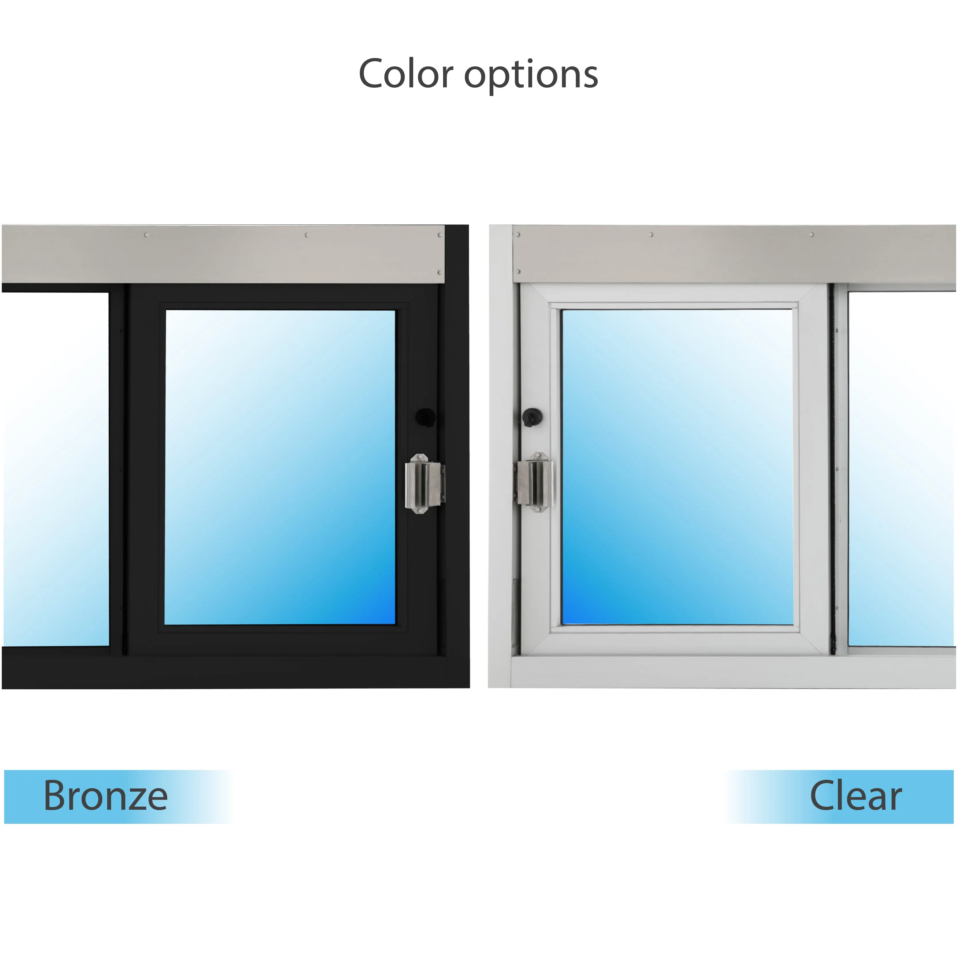 Quikserv Self Closing Drive-Thru Slider Window | Multiple Sizes and Glass Options