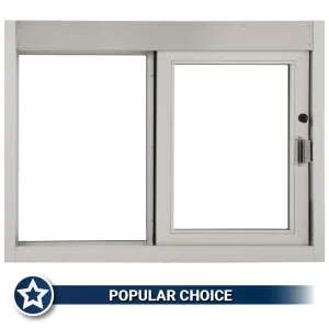 Quikserv Self Closing Drive-Thru Slider Window | Multiple Sizes and Glass Options