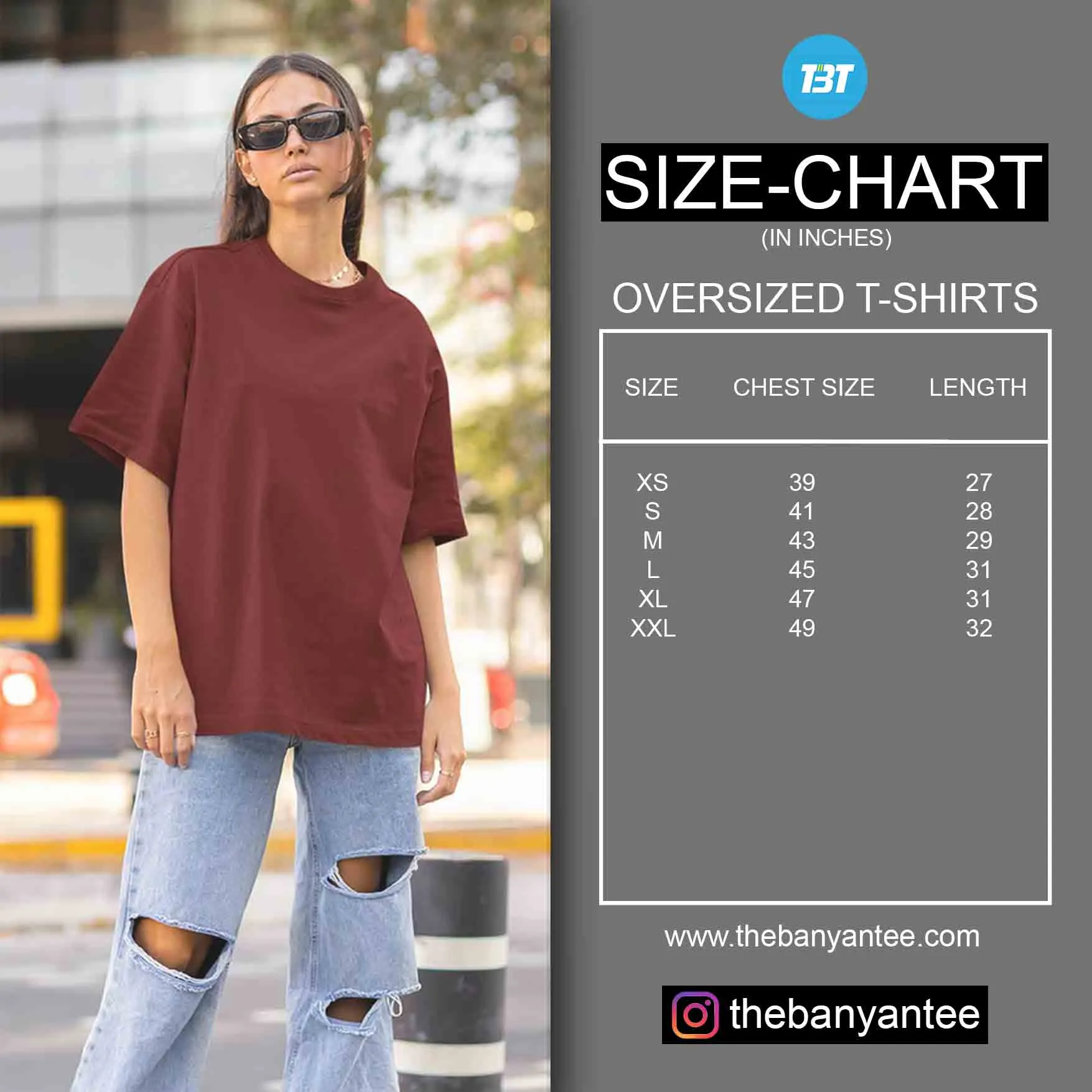 Red Oversized T shirt